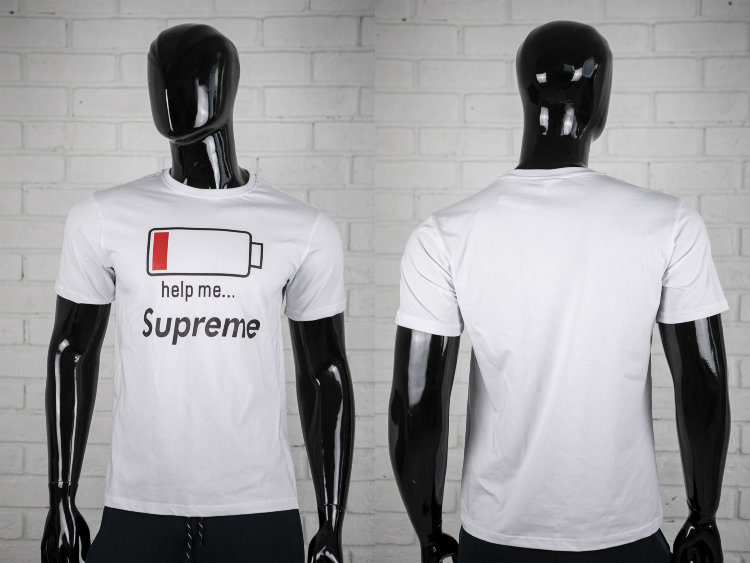 Футболка Supreme white help me мужская