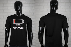 Футболка Supreme black help me мужская