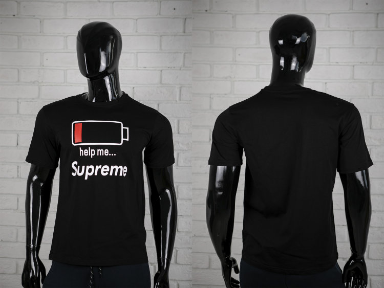 Футболка Supreme black help me мужская