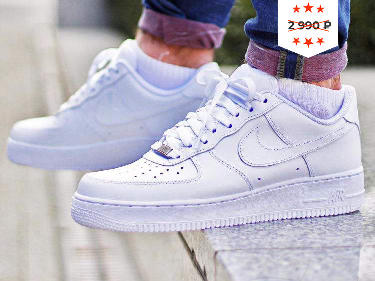 Кроссовки Nike Air Force 1 Low White (уценка)