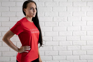 Футболка  Supreme Red женская