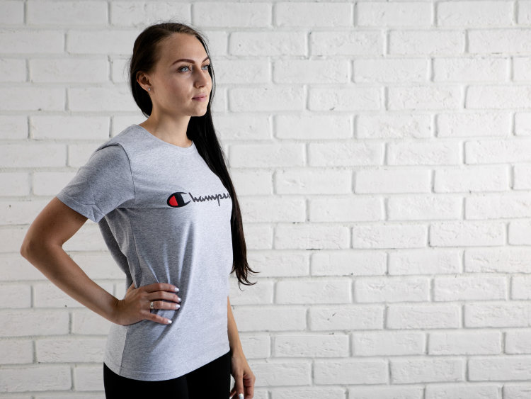 Футболка Champion gray женская