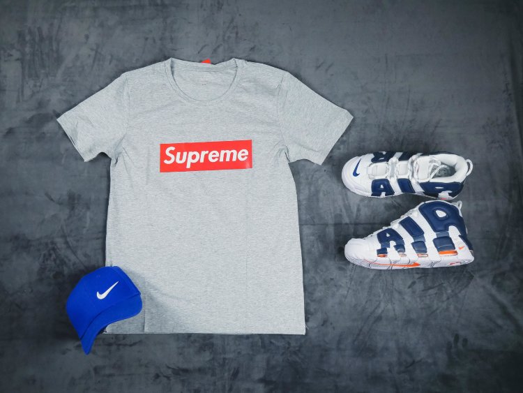Футболка Supreme gray